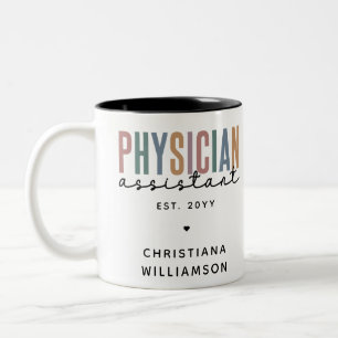 Personalized PA Physician Assistant Graduation Two-Tone Coffee Mug