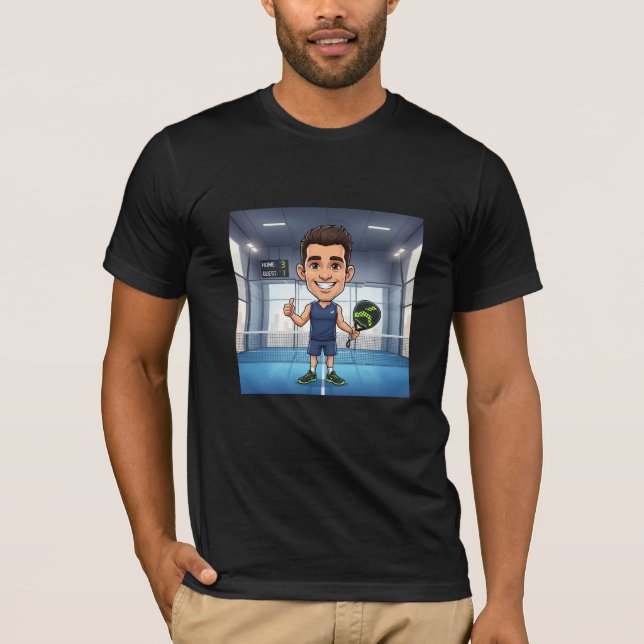 Personalized Paddle Player Cartoon Caricature T-Shirt (Front)