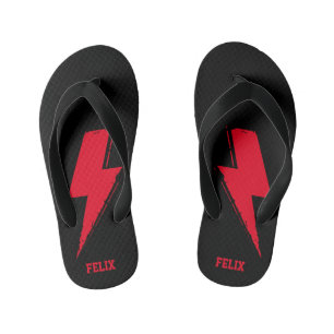 Personalized Pair of Lightning Flip Flops