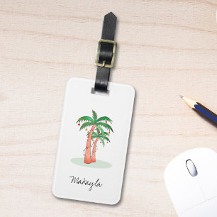 Personalized Palm Trees  Luggage Tag