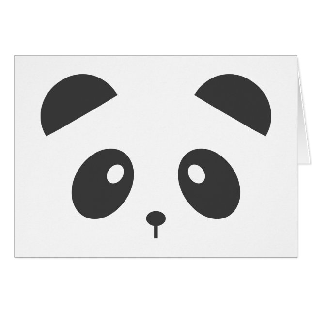 Personalized panda card (Front Horizontal)