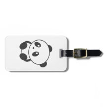 Personalized panda luggage tag