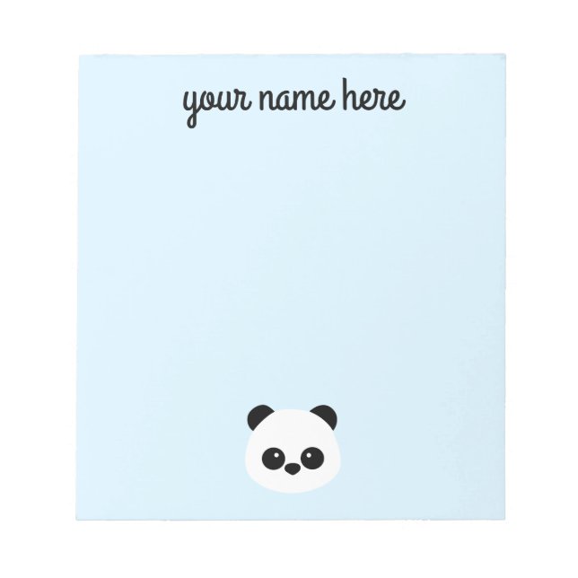 Personalized Panda Notepad for Kids (Front)