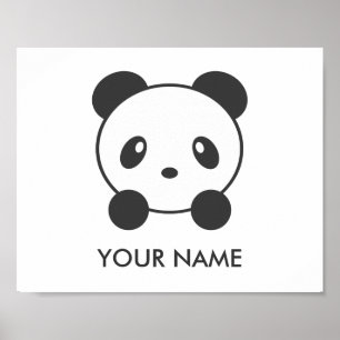 Personalized panda poster