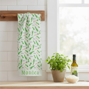 Personalized Pandan Leaf  Tea Towel