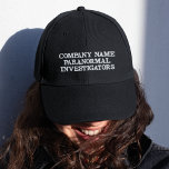 Personalized Paranormal Investigator Company Name  Embroidered Hat<br><div class="desc">Add your company name to this personalized Paranormal Investigator hat. Simply edit the text area in the personalize section with your company name to create your own paranormal investigator company hat. This fully customizable hat is a great way to promote and advertise your paranormal business.</div>