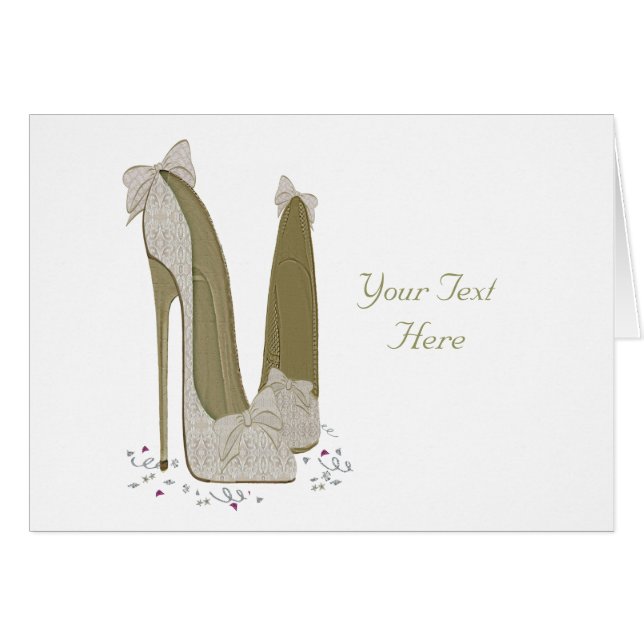 Personalized Party Stiletto Shoe Art (Front Horizontal)