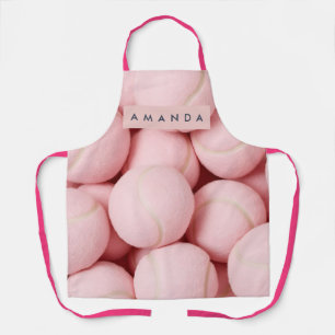 Personalized Pastel Chic Pink Tennis Ball Apron