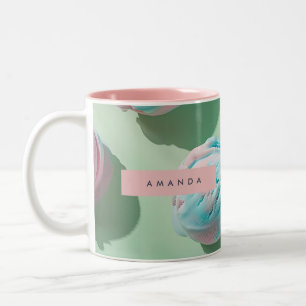 Personalized Pastel Cotton Candy Dream Aesthetic Two-Tone Coffee Mug