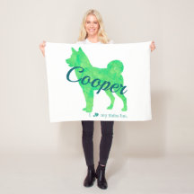 Personalized Pastel Green Color Shiba Inu Dog 柴犬