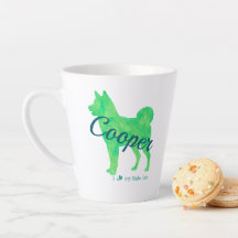 Personalized Pastel Green Color Shiba Inu Dog 柴犬