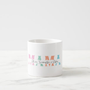 Personalized Pastel MAMA Mother's Day Gift    Espresso Cup