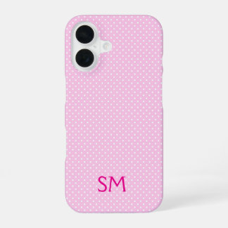 Personalized Pastel Pink Polka Dot Phone Case