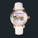 Personalized Pastel Seashell Coastal Custom Name Watch<br><div class="desc">Soft seashell hues, soothing seaside shapes, and a name that is shown in a way that is personal and attentive all make me feel better right away. This custom pastel seashell collection was made to bring that mood into your daily life. It is light, happy, and classic, with a pleasant...</div>