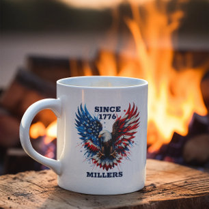 Personalized Patriotic Colors America Bold Eagle Coffee Mug