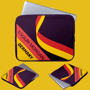 Personalized  Patriotic German Flag  Laptop Sleeve