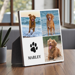 Personalized Paw Dog Lover Photo Collage Pet Plaque