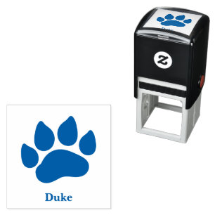 Personalized Paw Print in Choice of Custom Colors Self-inking Stamp