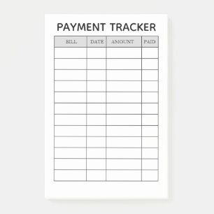 Personalized Payment Tracker Notepad
