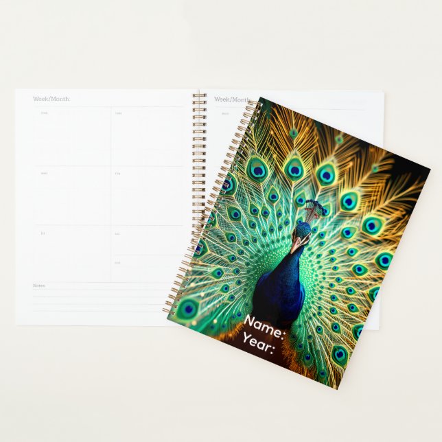 Personalized Peacock Frequencies Planner  (Display)