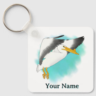 Personalized Pelican Key Ring