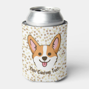 Personalized Pembroke Welsh Corgi Puppy Dog Stars Can Cooler
