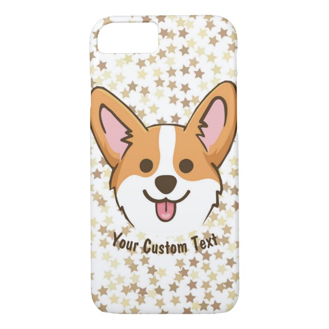 Personalized Pembroke Welsh Corgi Puppy Dog Stars Case-Mate iPhone Case (Back)