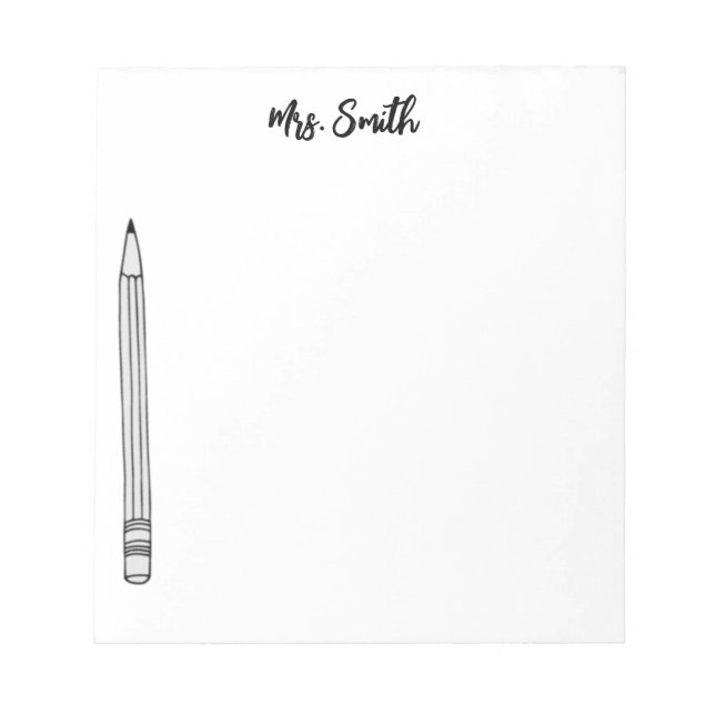 PERSONALIZED PENCIL notepad (Front)