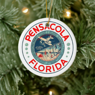 PERSONALIZED Pensacola Florida Ceramic Ornament