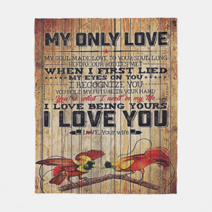 Personalized perfect letter To my husband letter Fleece Blanket