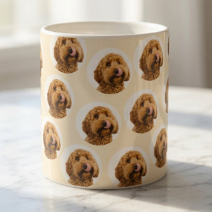 Personalized Pet Face Pattern Custom Dog Photo Coffee Mug
