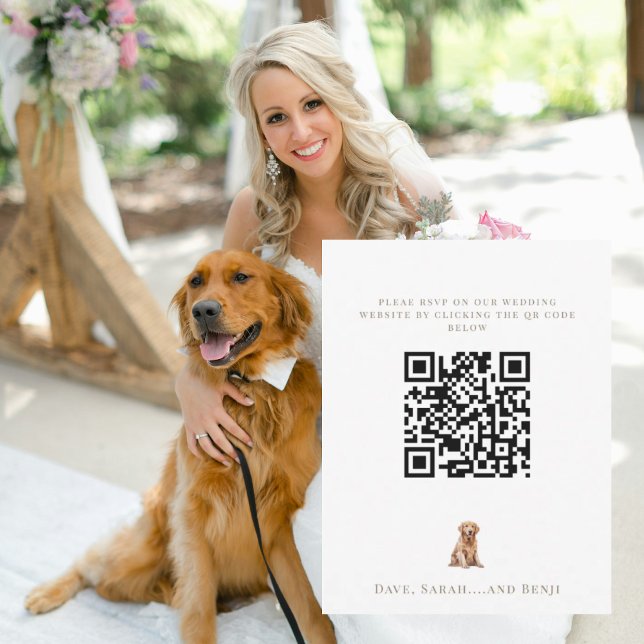 Personalized Pet Image Wedding RSVP Card (Creator Uploaded)