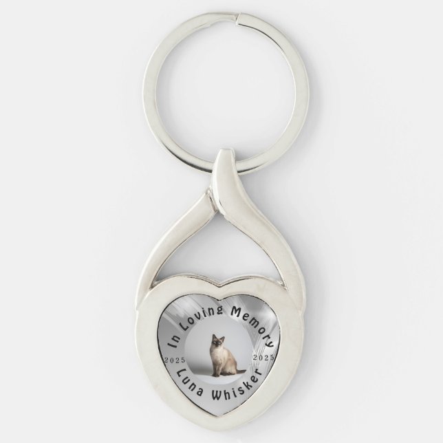 Personalized Pet Loss Tribute Artwork Key Ring (Front)