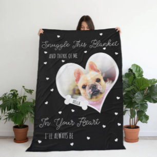 Personalized Pet Memorial Pet Loss   Photo Gift Fleece Blanket