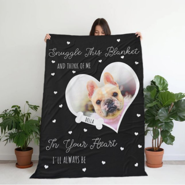 Personalized Pet Memorial Pet Loss | Photo Gift Fleece Blanket (Creator Uploaded)
