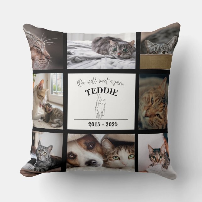Personalized Pet Memorial Photo Cushion (Front)