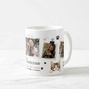 Personalized Pet Photo Collage Custom Name   Coffee Mug