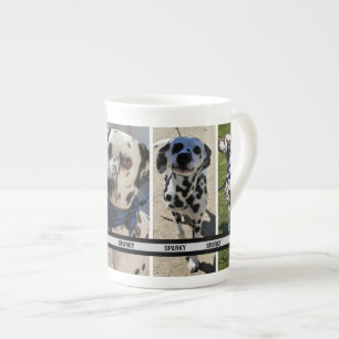 Personalized Pet Photo Collage Mobile Phone Vertic Bone China Mug