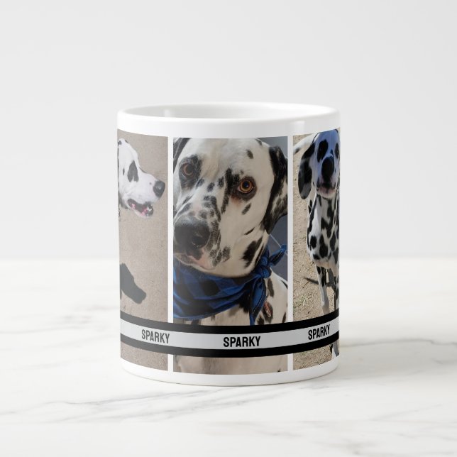 Personalized Pet Photo Collage Mobile Phone Vertic Large Coffee Mug (Front)