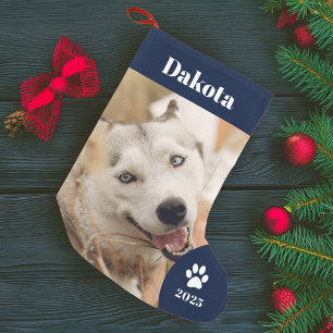 Personalized Pet Photo Holiday Small Christmas Stocking