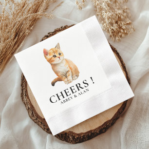 Personalized Pet Wedding Couple Monogram Wedding Napkin