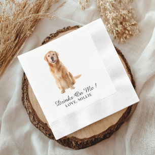 Personalized Pet Wedding Custom Wedding Couple Dog Napkin