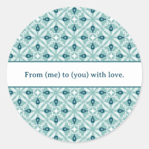 Personalized Petaline Stickers/Labels Sheet Classic Round Sticker