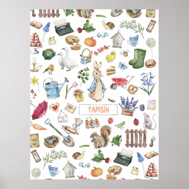 personalized peter the rabbit poster (Front)