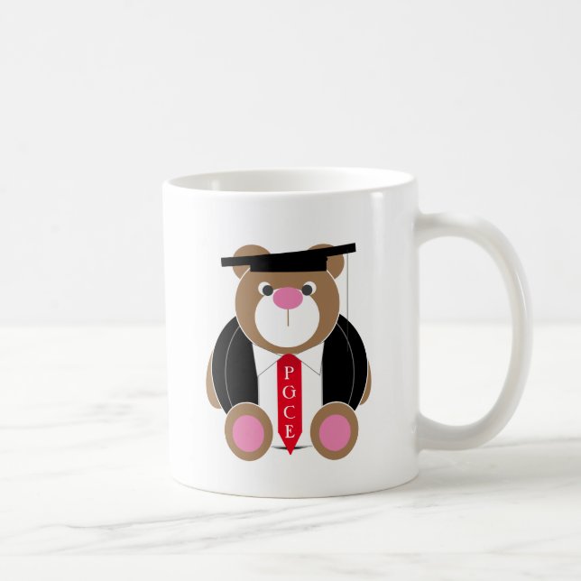 Personalized PGCE cute teacher teddy bear Coffee Mug (Right)