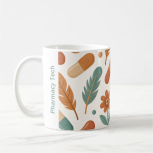 Personalized Pharmacy Mug Boho Daisy Feathers