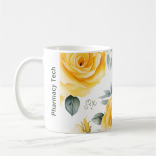 Personalized Pharmacy Mug Yellow Roses