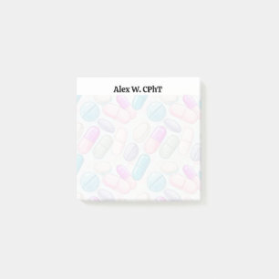Personalized Pharmacy Tech Sticky Notes 