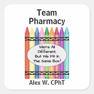 Personalized Pharmacy Technician Square Sticker