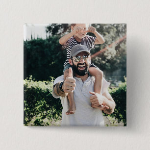 Personalized Photo 15 Cm Square Badge